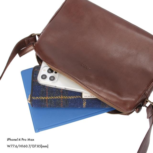 商品レビューで+5%｜ダコタ ブラックレーベル ショルダーバッグ メンズ ブランド レザー 本革 日本製 横型 小さめ 斜めがけ A5 ミニ ルーク Dakota BLACK LABEL 1624701_11