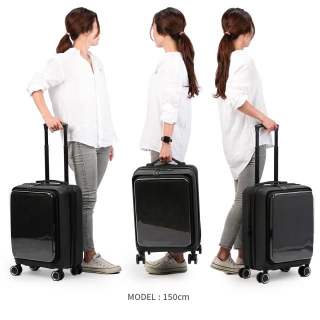 商品レビューで+5%｜ 推し活 スーツケース キャリーケース キャリーバッグ Sサイズ SS 34L/40L 機内持ち込み フロントオープン 痛バッグ 拡張機能付き 35958_2