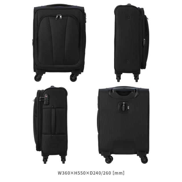 商品レビューで+5%｜エース アルザス TR スーツケース ソフトキャリーケース Sサイズ SS 31L/38L 機内持ち込み 拡張機能付き ストッパー付き ACE 6842100 キャリーケース キャリーバッグ_4