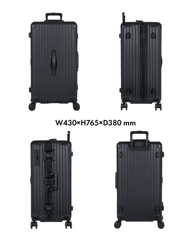 商品レビューで+5%｜アジアラゲージ グランマックス スーツケース Lサイズ LL XL 98L 大型 大容量 静音 ストッパー付き Asia Luggage A.L.I GRANMAX GM-056-28_2