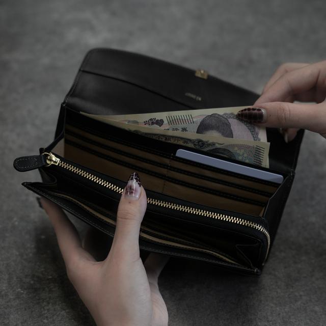 商品レビューで+5%｜コムサ 長財布 レディース ブランド レザー 本革 大容量 大きめ 薄型 薄い財布 かぶせタイプ ロングウォレット レジェ COMME CA 74810_12