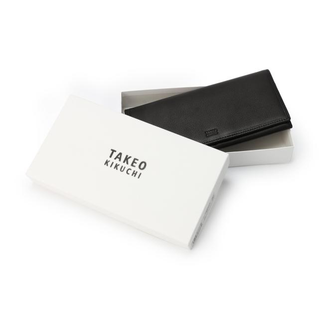 商品レビューで+5%｜タケオキクチ クロードII 長財布 メンズ ブランド レザー 本革 薄い かぶせ TAKEO KIKUCHI 790605