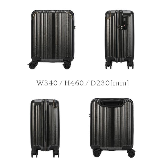 商品レビューで+5%｜ワイズリー スーツケース 機内持ち込み Sサイズ SS 27L 軽量 小型 小さめ コインロッカー 4輪 双輪 キャスターストッパー キャリーケース キャリーバッグ スパーク2 wise:ly SPARK2 338-2500_2