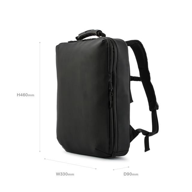 商品レビューで+5%｜マンセル リュック メンズ 防水 薄型 薄マチ