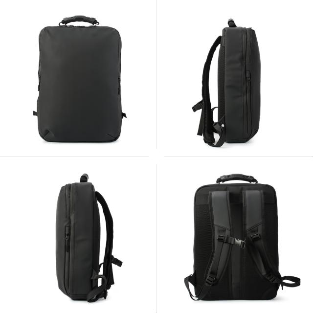 商品レビューで+5%｜マンセル リュック メンズ 防水 薄型 薄マチ