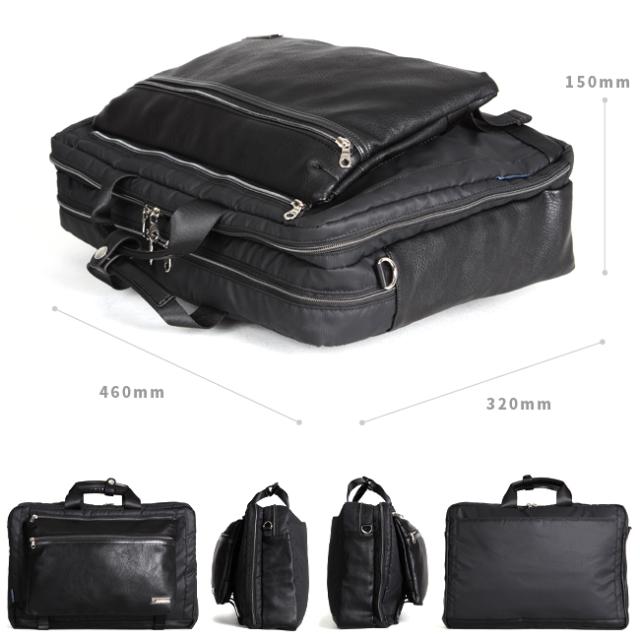 商品レビューで+5%｜プロスペリティ ビジネスバッグ メンズ フェイクレザー 合皮 撥水 着脱 クラッチバッグ ショルダーバッグ A4 B4 PRO-SPERITY PCRA-04 アウトレット【在庫限り】_1