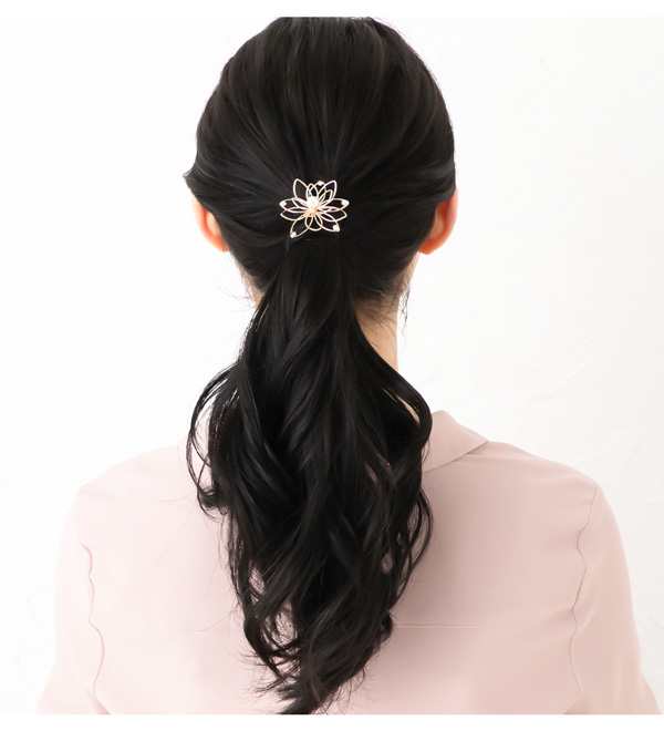 ポニーフック ヘアーフック ヘアアクセサリー レディース 立体