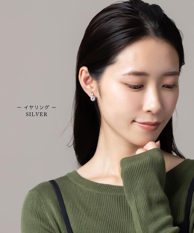 1135 カジュアルデニム*アシメニコちゃんピアス・イヤリング Jewel VOX ピアス レディース 金属アレルギー対応 小さめ