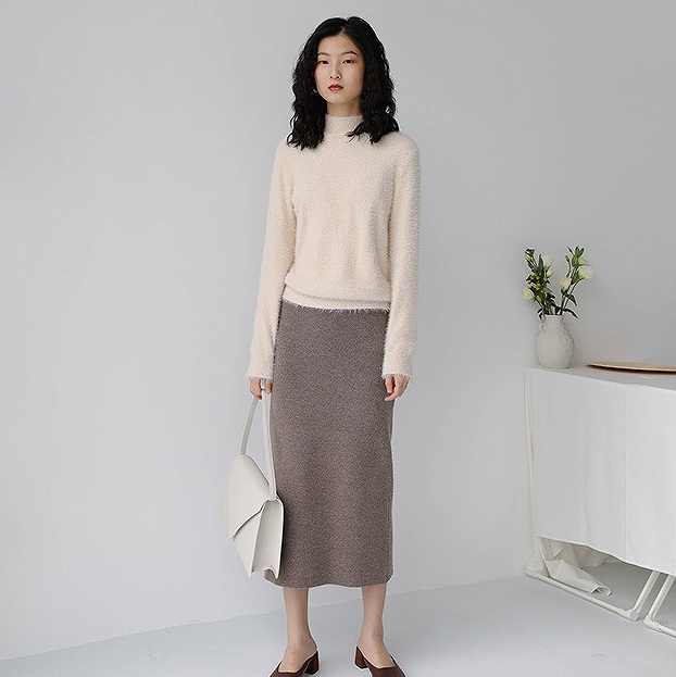 レディース トップス ニット セーター 長袖 ハイネック 無地 ベージュ オレンジ レッド フリー 送料無料の通販はau Pay マーケット エルネフジャパン