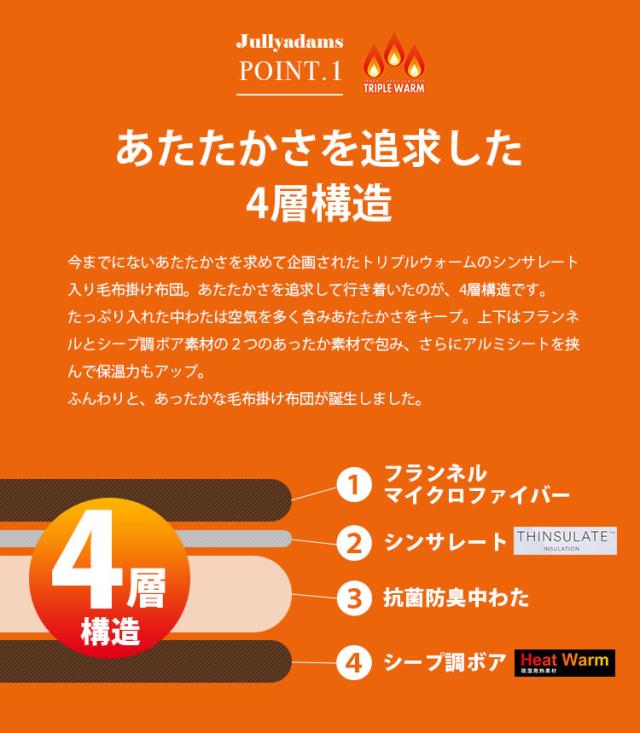 ジュリーアダムス トリプルウォーム シンサレート毛布 シングルロングサイズ 掛け毛布 布団 フランネル マイクロファイバーの通販はau Pay マーケット 家具のインテリアオフィスワン