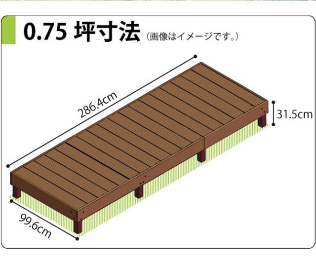 ウッドデッキ 樹脂 日本製 0 75坪用 木目調を表現した頑丈な樹脂性 ウッドデッキ キット 縁台 雨に強く腐りにくい の通販はau Pay マーケット 家具のインテリアオフィスワン