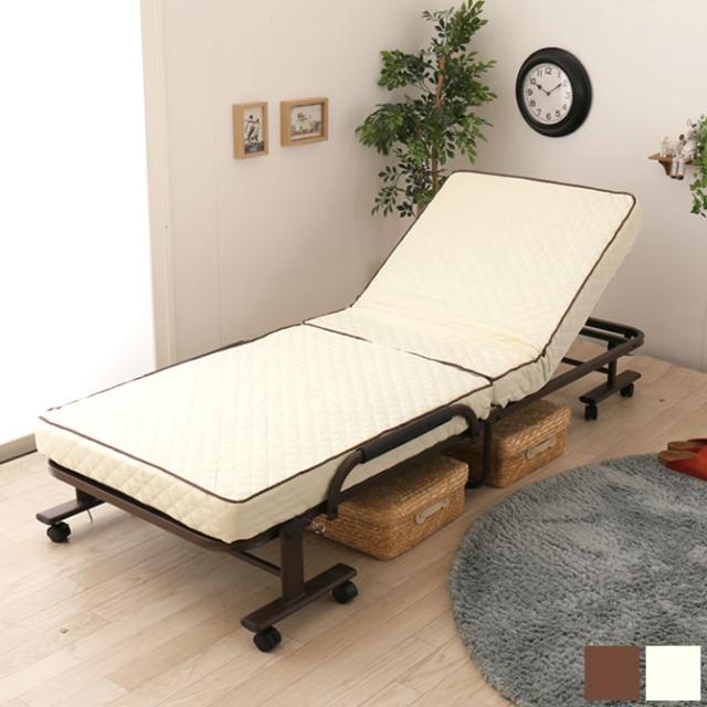 折りたたみベッド セミシングル ショート 完成品 組立不要 キャスター付き リクライニング可能 コンパクト折りたたみベッドの通販はau Pay マーケット 家具のインテリアオフィスワン