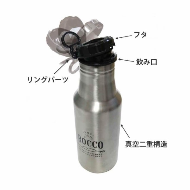 Rocco ワンタッチ ボトル 350ml 直飲み モカ ロッコ 水筒 マグボトル マイボトル ステンレスボトル 保冷 保温 保冷保温 おしゃれ 直飲み の通販はau Pay マーケット アドキッチン