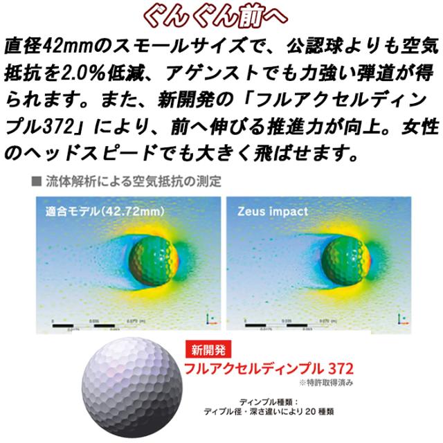 【３ダース】 レディース　キャスコ　ゼウスインパクト3　女子3　ゴルフボール　非公認球　Kasco　まとめ買い　