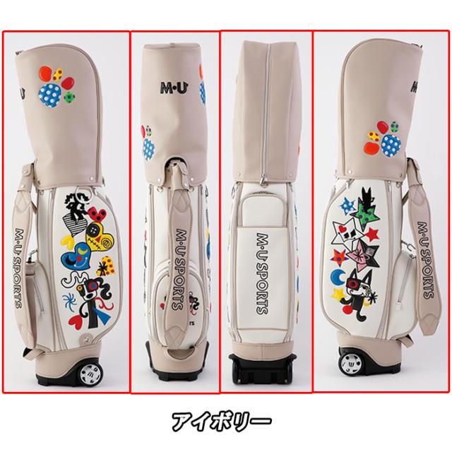 MUスポーツ キャディバック キャスター付き ローリングソール ピンク