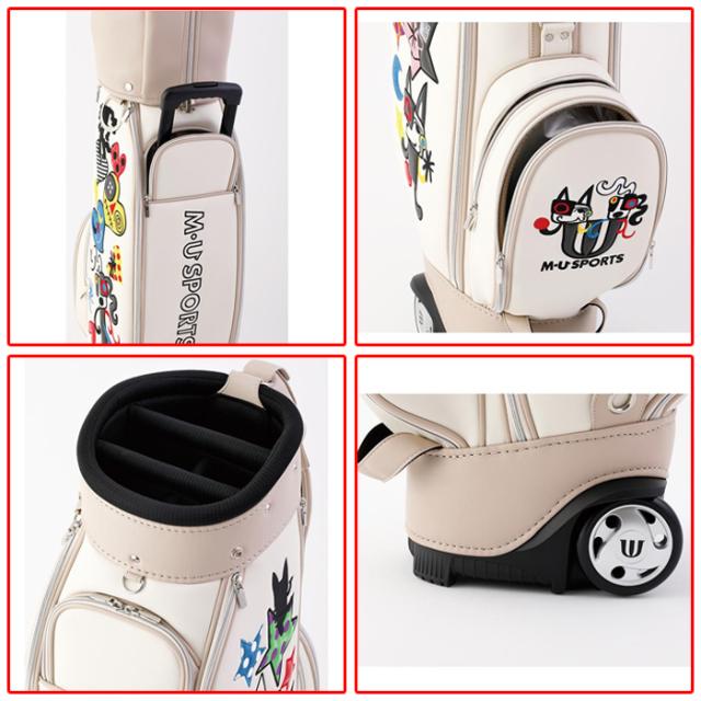 MUスポーツ キャディバック キャスター付き ローリングソール ピンク