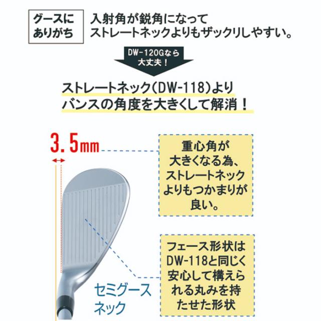 キャスコ　DW-120G　カラーカスタム　セミグースネック　ドルフィンウェッジ　イオミック装着　N.S.PRO950GH neo　Dolphin Wedge　DW120G　　レアモノ