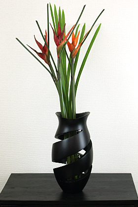 Flower Vase Classy ダークブラウン おしゃれ 木製 花瓶