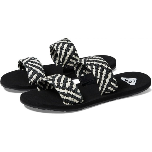 ロキシー レディース サンダル シューズ Porto Slide Sandals Black/White｜au PAY マーケット