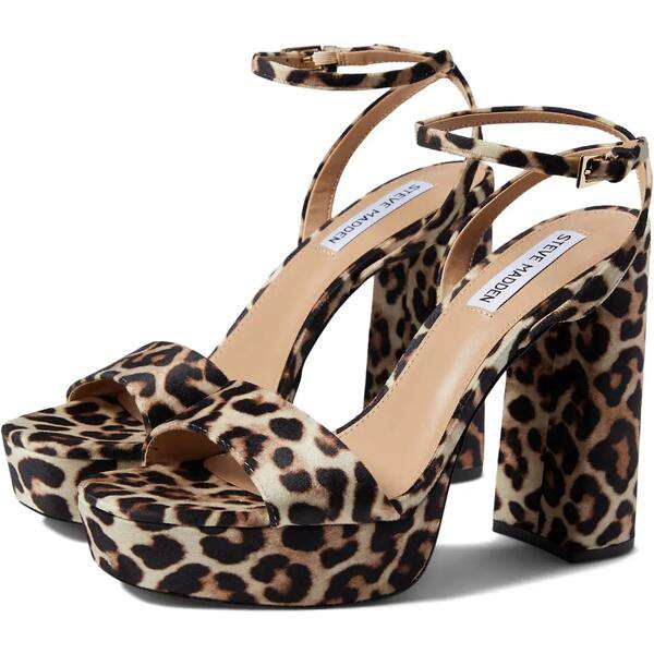 スティーブ マデン レディース ヒール シューズ Lessa Sandal Leopard Velvet｜au PAY マーケット