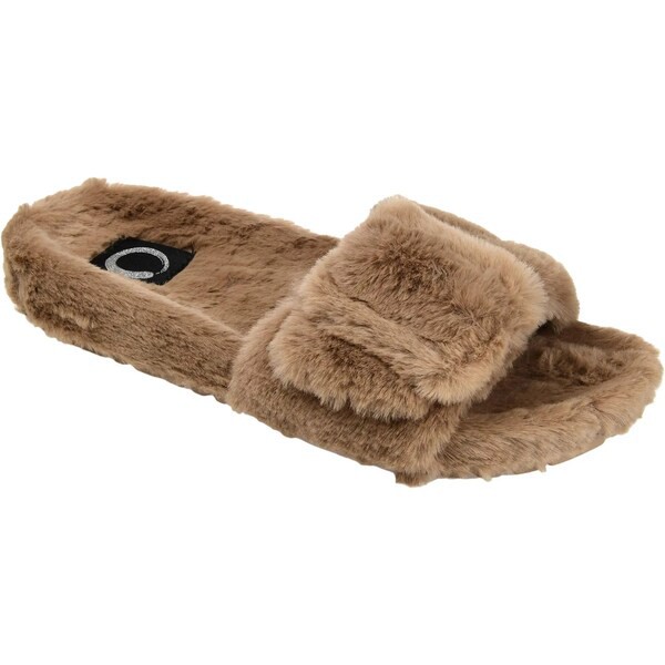ジャーニーコレクション レディース サンダル シューズ Faux Fur Shadow Slipper Brownの通販はau PAY マーケット - asty