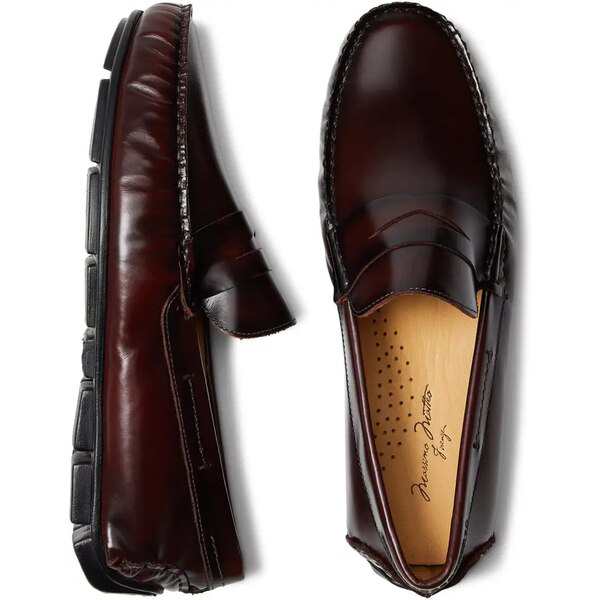 マッシモマッテエロ メンズ スリッポン・ローファー シューズ Box Leather Penny Loafer Burgundy｜au PAY  マーケット