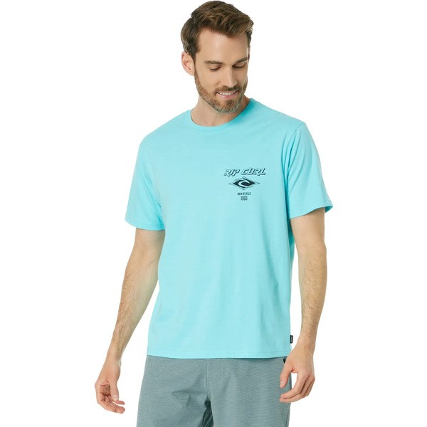 リップカール メンズ シャツ トップス Fade Out Icon Short Sleeve Tee Aqua｜au PAY マーケット