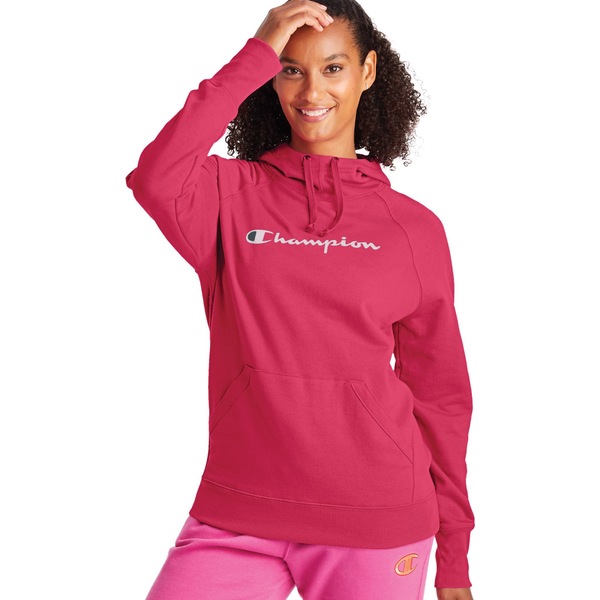 チャンピオン レディース パーカー スウェットシャツ アウター Champion Women S Script Logo Powerblend Fleece Hoodie Deepraspberryの通販はau Pay マーケット Asty