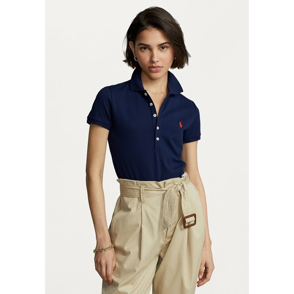 ラルフローレン レディース Tシャツ トップス JULIE SLIM SHORT SLEEVE - Polo shirt - newport navy newport navy/dark blueの通販は