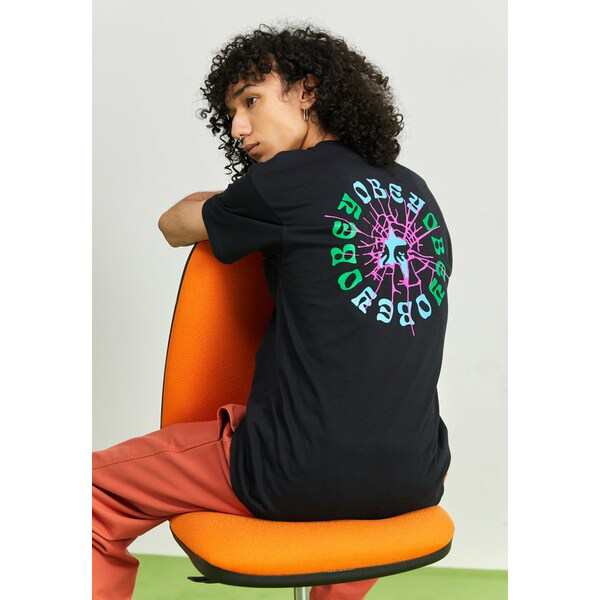 オベイ メンズ Tシャツ トップス ONE TWO - Print T-shirt - black