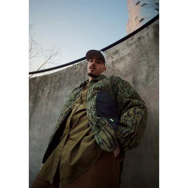 ハフ メンズ コート アウター CAMO WORK JACKET Light jacket green