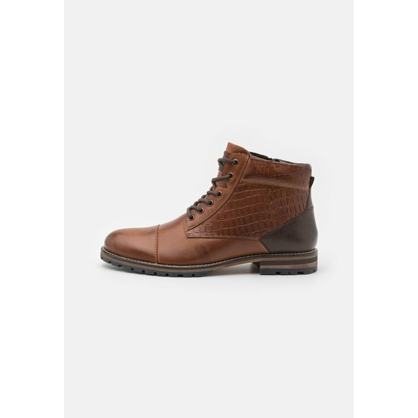 ピア ワン メンズ ブーツ シューズ Lace-up ankle boots cognac cognac