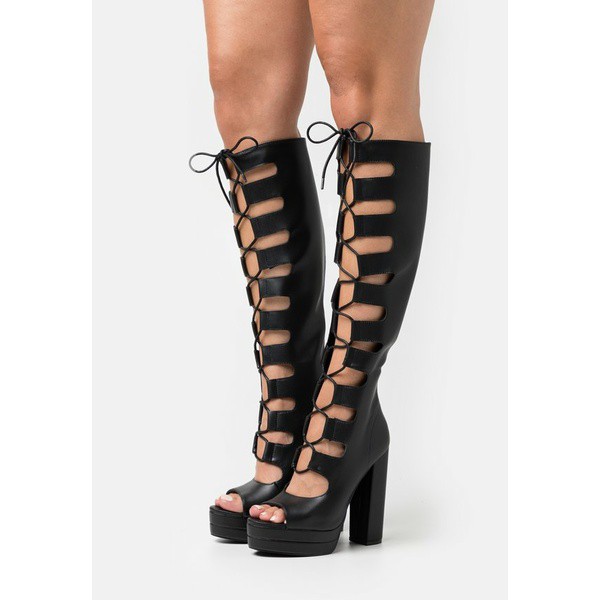 イーブン アンド オド レディース ブーツ シューズ Platform boots - black blackの通販は