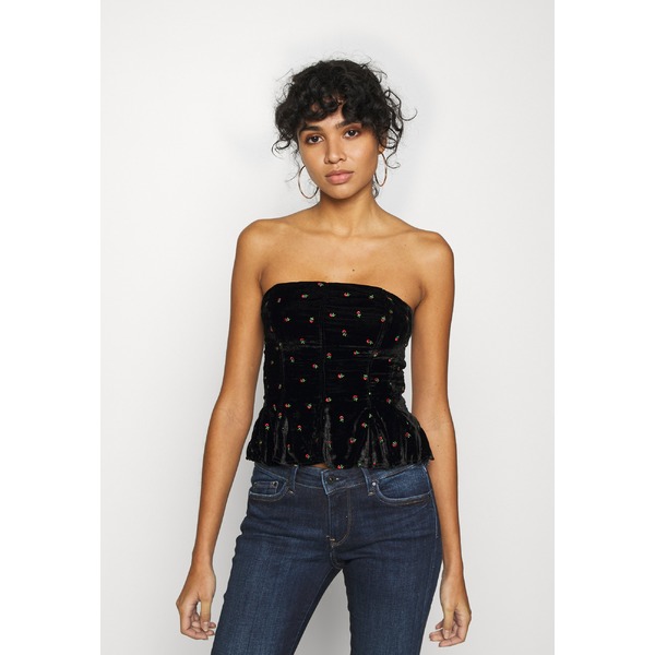embroidered bustier top