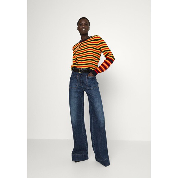 ヴィクトリア ベッカム レディース パーカー・スウェットシャツ アウター ALL OVER STRIPE CREWNECK JUMPER - Jumper - navy/ink multi n|au PAY マーケット