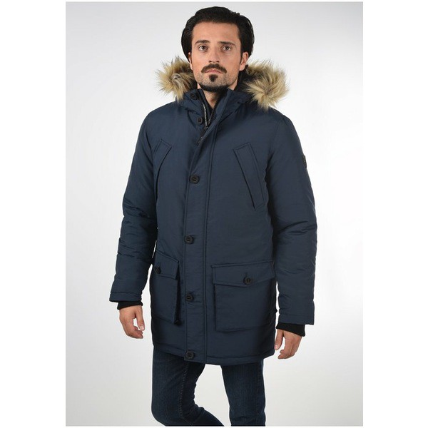 ソリッド メンズ コート アウター SDFRIGO Winter coat insignia blue