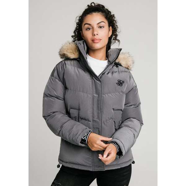 padded fur hood coat