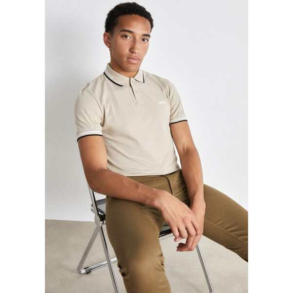 ボス メンズ Tシャツ トップス PAUL CURVED Polo shirt medium beige