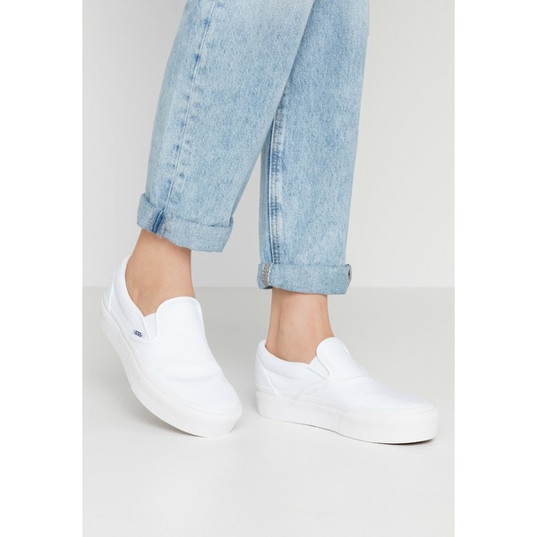 Platform white slip on sneakers Clearance