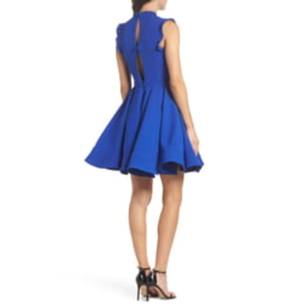 イエナフォアマックドゥガル レディース ワンピース トップス High Neck Ruffle Fit Flare Dress Royalの通販はau Pay マーケット Asty