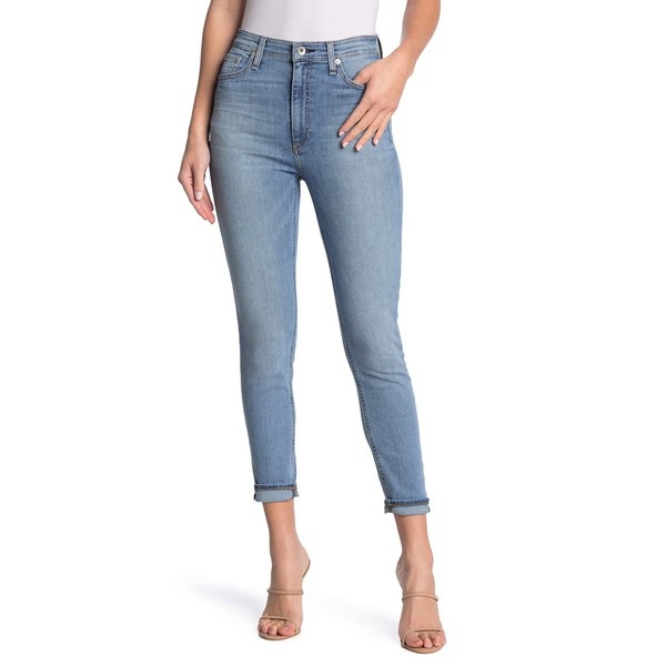 high rise ankle skinny jeans