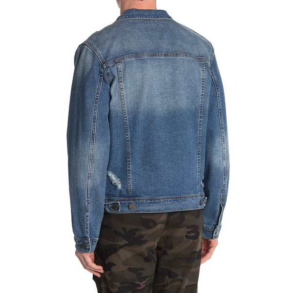 distressed denim trucker jacket