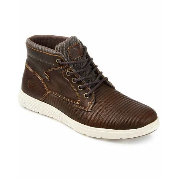 テリトリー メンズ ブーツ シューズ Men's Magnus Casual Leather Sneaker Boots Brown｜au PAY  マーケット