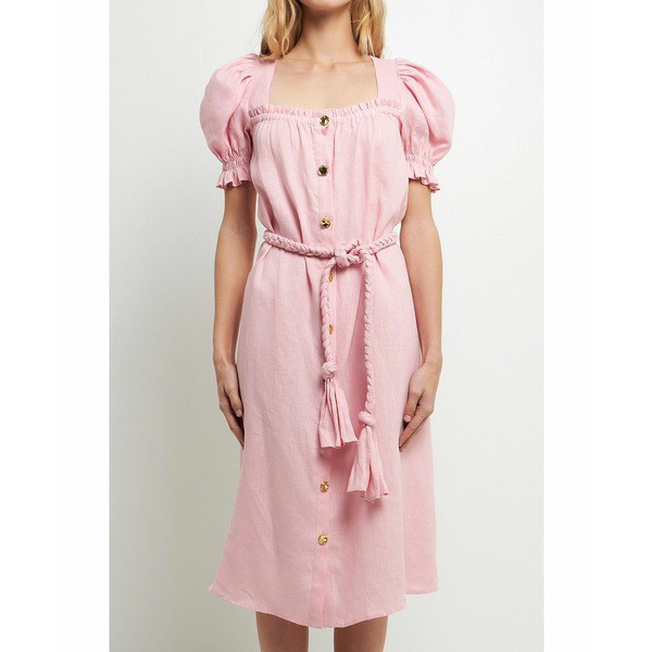 イングリッシュファクトリー レディース ワンピース トップス Women's Linen Dress with Tie Pink｜au PAY  マーケット