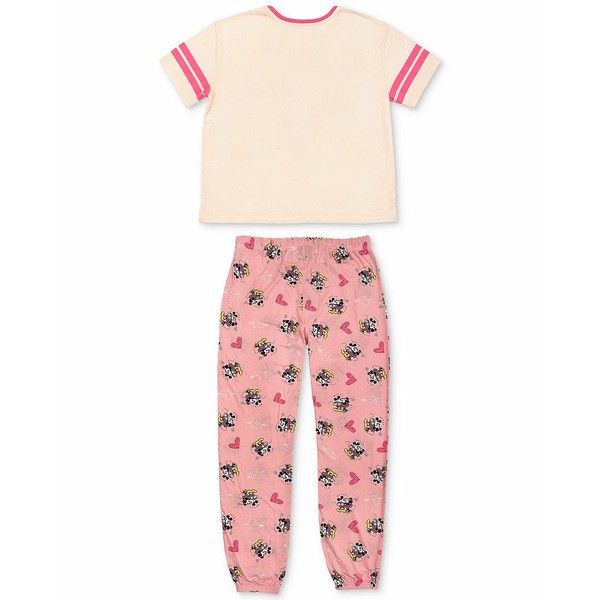 ディズニー レディース カジュアルパンツ ボトムス Mickey Minnie Mouse Varsity T Shirt Jogger Pants Pajama Set Grey Lt Pinkの通販はau Pay マーケット Asty