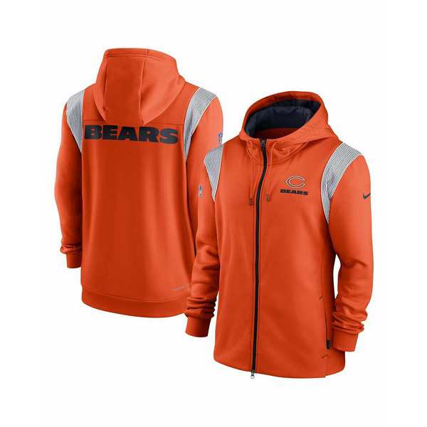 ナイキ メンズ パーカー・スウェットシャツ アウター Men's Orange Chicago Bears Performance Sideline  Lockup Full-zip Hoodie Orange｜au PAY マーケット