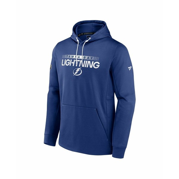 ファナティクス メンズ パーカー・スウェットシャツ アウター Men's Branded Blue Tampa Bay Lightning  Authentic Pro Rink Pullover Hoo｜au PAY マーケット