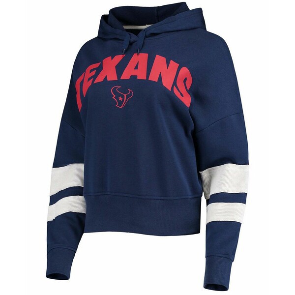 ジャンクフード レディース パーカー・スウェットシャツ アウター Women's Navy, White Houston Texans  Sideline Stripe Pullover Hoodie｜au PAY マーケット