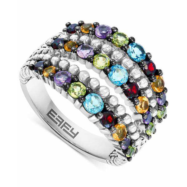 無地・新色登場！ エフィー コレクション リング アクセサリー レディース EFFYreg; Multi-Gemstone Statement  Ring (2-7/8 ct. in Sterling Silver Multi 通販