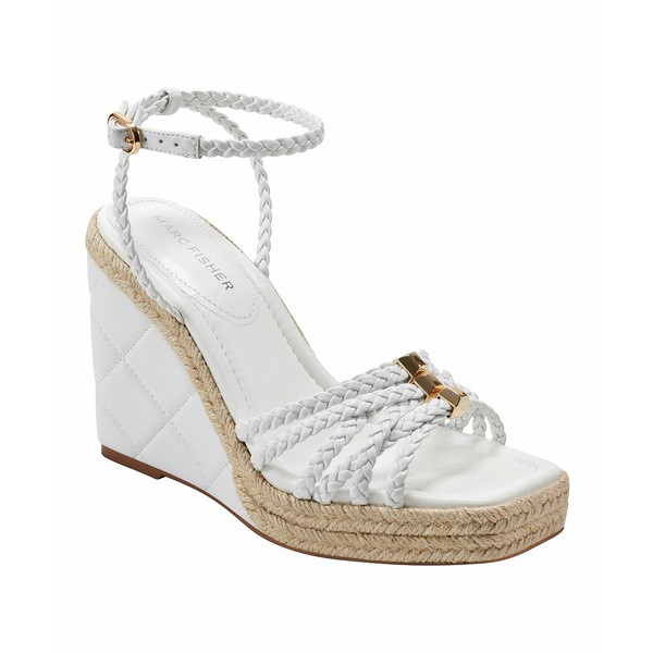 マークフィッシャー レディース サンダル シューズ Women's Hayla Square Toe Wedge Dress Sandals  White｜au PAY マーケット